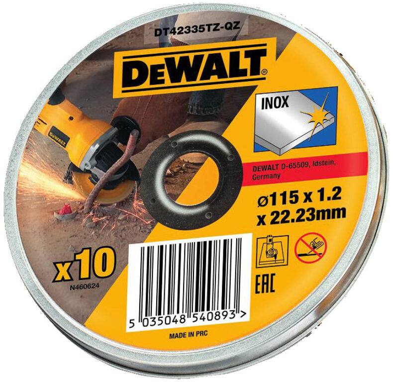 DEWALT DT42335TZ-QZ Kotouč řezný 115x1,2mm v boxu (10ks bal.)