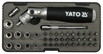 YATO YT-2806 Sada hlavic 42dílná 1/4" s bity  (0104489)