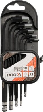 YATO YT-0560 Sada klíčů úhlových inbus (imbus) 1,27-10mm 10dílná  (7791102)