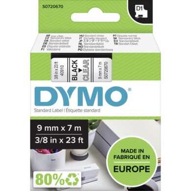 Páska termo D1 pro štítkovač č/b 9mm 7m DYMO S0720670  (7855931)