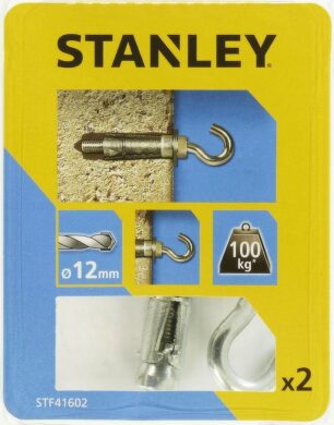 STANLEY STF41602 Kotva štítová rozpínací s hákem 12x45mm SET2  (7902588)