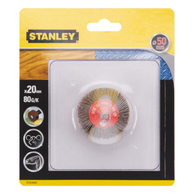 STANLEY STA34041 Lamelové brusné tělísko do vrtačky D50x20mm S6mm P80  (7903036)