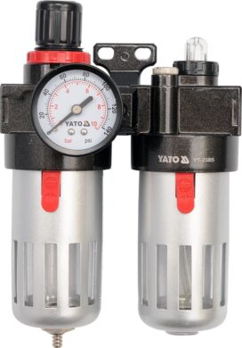 YATO YT-2385 Regulátor tlaku s filtrem 1/4"  0,93MPa (90ccm) a přimazáváním  (7910811)