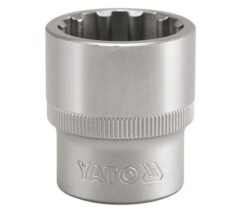 YATO YT-1464 Hlavice 1/2" SPLINE 12mm - Nstavec gola oech SPLINE 1/2, dlka 38mm, vykovan z chrom-vanadov oceli, DIN 3121, povrchov prava letn chrom. YATO YT-1464