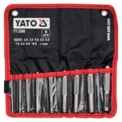 YATO YT-3590 Sada výsečníků 9dílná 2,5-10mm - Děrovače sada 9 kusů