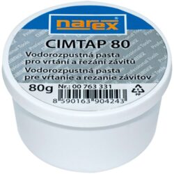 NAREX 00763331 Pasta řezná pro vrtáky CIMTAP 80g - Pasta řezná pro vrtáky CIMTAP 80g
Vodou ředitelná, poměr ředění až 1:4 (1díl pasty : 4díly vody).
