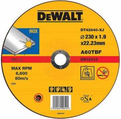 DEWALT DT42640 Kotouč řezný 230x2mm - Řezný kotouč na nerez, plochý 230 x 2 mm