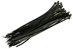 LOBSTER 108132 Páska stahovací černá 50ks/bal. 200x3,6mm - Stahovací černá páska s průměrem oka 3-50mm, UV stabilní. 50ks/bal. LOBSTER