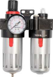 YATO YT-2385 Regulátor tlaku s filtrem 1/4"  0,93MPa (90ccm) a přimazáváním - Regultor tlaku vzduchu s odluovaem vody a pimazvnm oleje