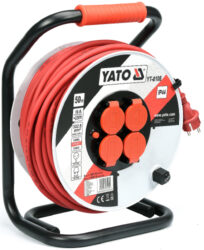 YATO YT-8108 Kabel 50m na cívce 4zásuvky PVC IP44 3G2,5mm 16A - Kabel 50m na cvce 4zsuvky PVC IP44 3G2,5mm 16A