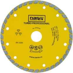 NAREX 65405144 Kotouč řezný diamantový 150mm TURBO PROFESSIONAL - Diamantov dlic kotou 150mm pro stavebn materily turbo professional. NAREX