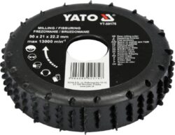 YATO YT-59175 Rotační rašple frézovací 90x21x22,2mm - Frézovací rotační rašple 90mm vhodná pro opracování dřeva, porobetonu, plastů a sádrokartonu. YATO